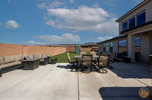 View of patio / terrace with an outdoor hangout area