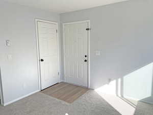 Interior space featuring light hardwood / wood-style floors