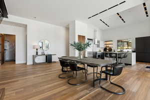 Dining room featuring light hardwood / wood-style flooring