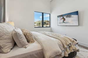 Bedroom featuring hardwood / wood-style flooring