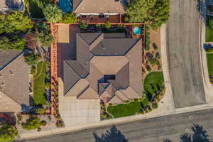 Birds eye view of property