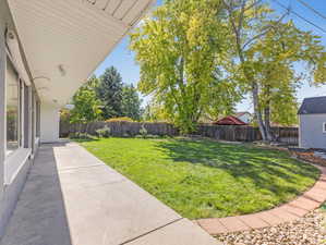 View of yard featuring a patio area