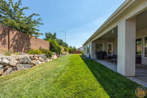 View of yard featuring a patio area