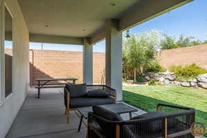 View of patio / terrace featuring an outdoor hangout area