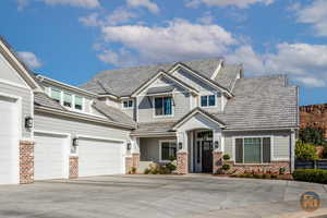 Craftsman inspired home with a garage