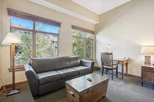 View of carpeted living room