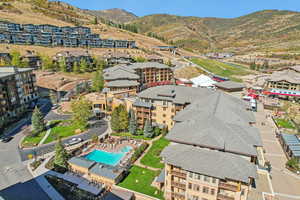 Bird's eye view featuring a mountain view