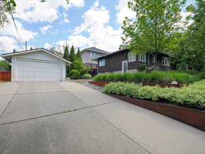 Driveway and garage