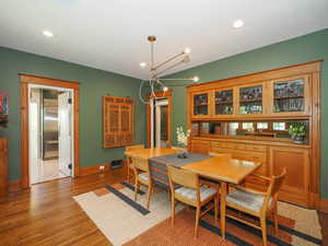 Dining room with built-in hutch