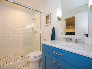 Adjoining bedroom bathroom