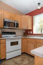 Kitchen with sink and new appliances