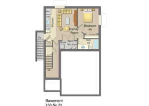 Optional basement apartment layout