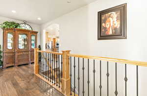 Foyer featuring dark hardwood / wood-style flooring