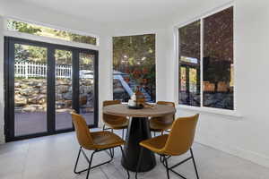 View of dining room