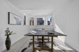 Dining room featuring light hardwood / wood-style floors