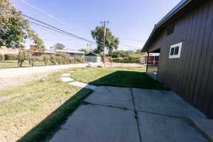 View of yard featuring the patio to the right