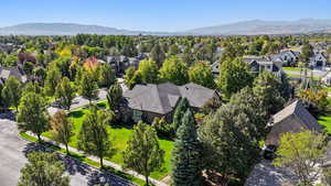 Bird's eye view featuring a mountain view