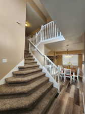 Entryway with grand staircase