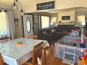 Dining room and living room