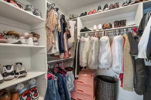 View of walk in closet