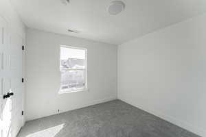 View of carpeted spare room