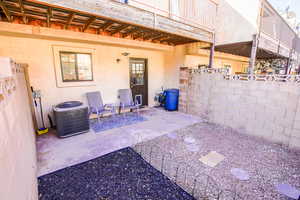 View of patio with central AC