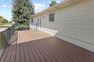 View of wooden deck