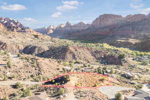 Mountain view featuring a desert landscape