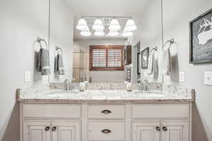 Bathroom featuring vanity