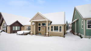 View of front of home with stucco siding