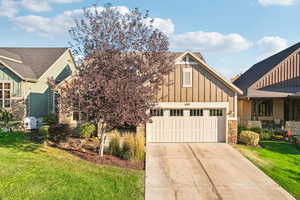 View of front of house with a front lawn