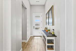 Interior space featuring light hardwood / wood-style floors