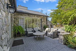 Patio terrace off formal dining area/office space