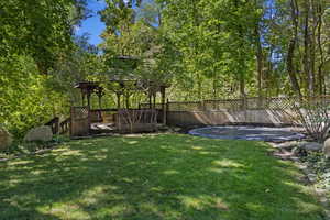 Gazebo and in-ground trampoline