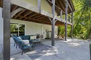 Back patio and covered deck