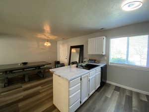 Kitchen Island with sink/ Dining area