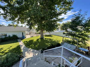 View of yard featuring a patio