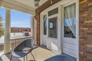 View of patio with central air condition unit