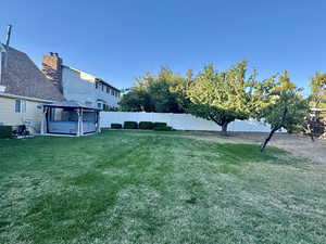 View of yard with a gazebo