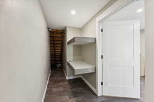 View of walk in closet