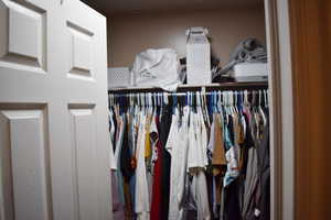 View primary bedroom closet