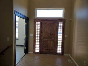 View of tiled entryway