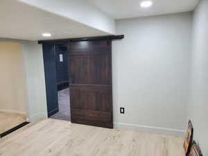 Barn Door leading to Theater Room