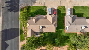 Birds eye view of property