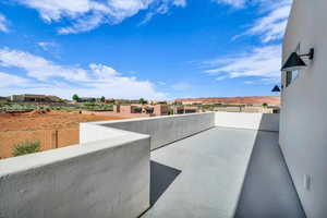 View of patio / terrace featuring a balcony