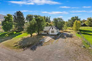 View of front of house with a front lawn