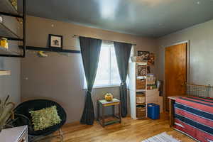 Bedroom featuring light wood-type flooring