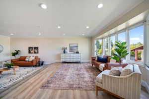 Upper Living Room with large windows