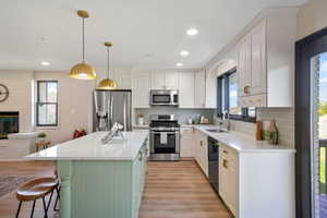 Updated Kitchen with Island Seating