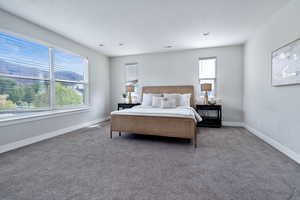 View of carpeted bedroom